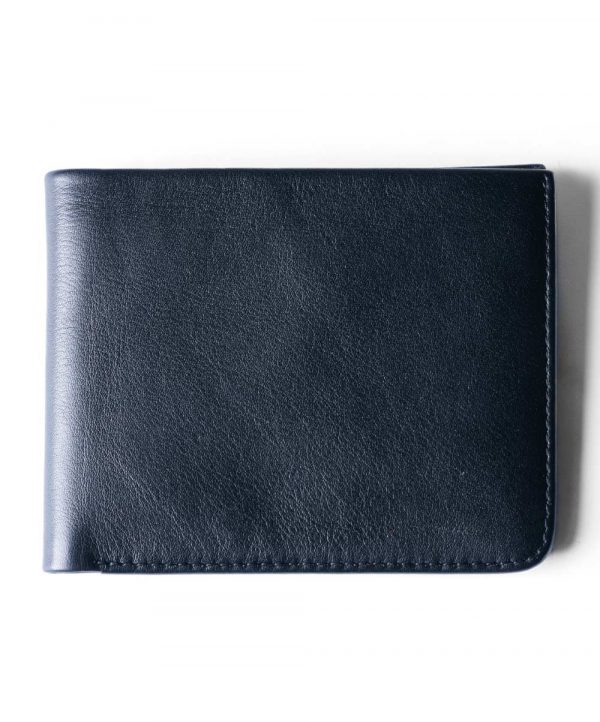 Black genuine leather wallet. Features multiple chambers to keep essentials.