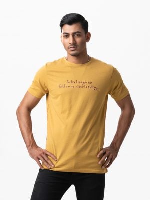 Men's crew neck short sleeve T-shirt in cotton single jersey fabric. Print on the chest.