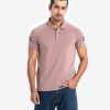 Men's polo shirt in cotton pique fabric. Classic collar, short sleeves with straight hem.
