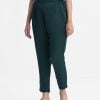 Women's palazzo in crepe fabric. Concealed elasticated waistline.