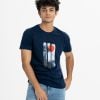 Men's t-shirt in cotton single jersey fabric. Crew neck, short sleeves. Print on the chest.