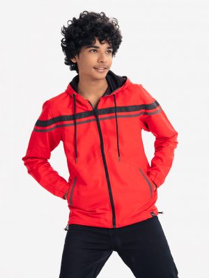Red Taffeta Teen Boy Jacket