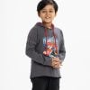 Kid boy's long-sleeved hoddie T-shirt in cotton single jersey fabric. Mario racing print at the front and matching twill tape on the shoulders.