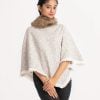 Gray Interlock Winter Poncho