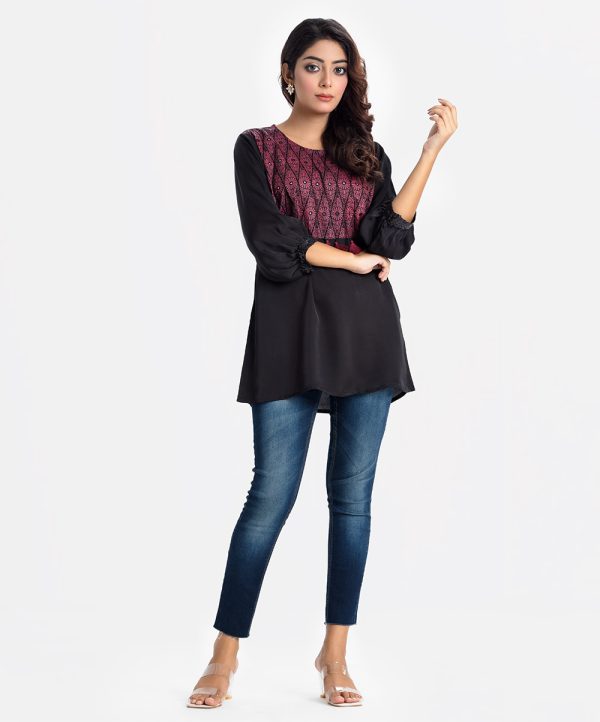 Black Crepe Short Tunic