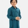 Kid boy's kabli Panjabi Set in viscose fabric. Classic collar, long-sleeved with adjustable cuff. Inseam pockets and pajamas.