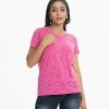 Women's t-shirt in cotton single jersey fabric. Round neck, short sleeves.