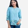 Blue Viscose Tunic