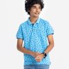 Teen boy's musical equipment printed polo shirt in stretched cotton knit fabric. Classic collar, short sleeves and a straight-cut hem.