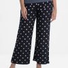 Women's printed palazzo in viscose fabric. Concealed elasticated waistline.