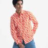 Teen boy printed long-sleeve shirt in cotton fabric.Classic collar, button fastening and a front pocket.