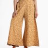 Women's all-over skirt palazzo in viscose fabric. Concealed elasticated waistline.