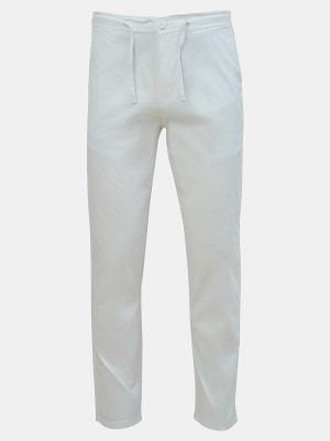 Men's pant pajama in blended cotton fabric. Two zippers fly side pockets with adjustable knots and two back pockets.