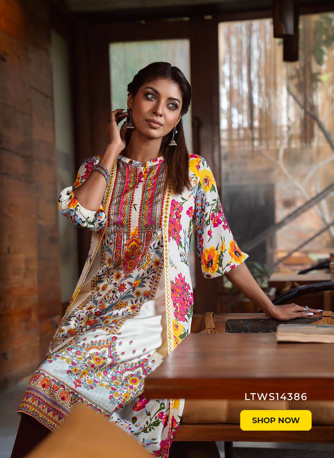 Boishakh Tunic with Shrug