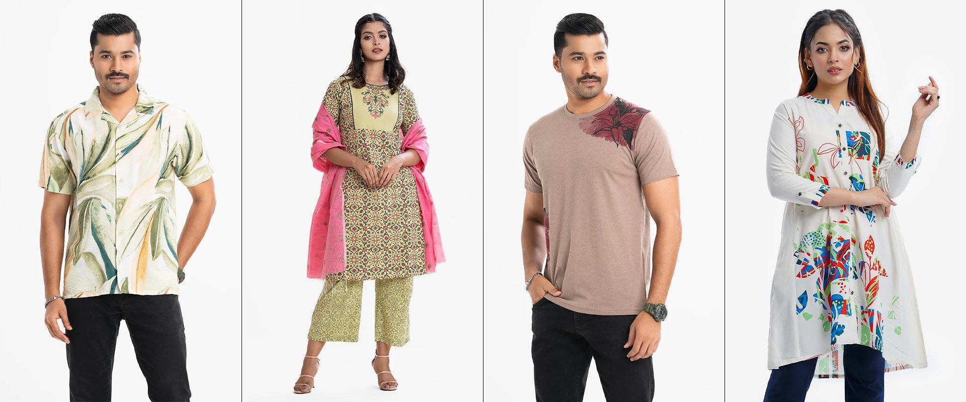 কটন (Cotton), লিনেন (Linen), রেয়ন (Rayon) এবং ভিসকোস (Viscose) এই ফেব্রিকের পোশাক