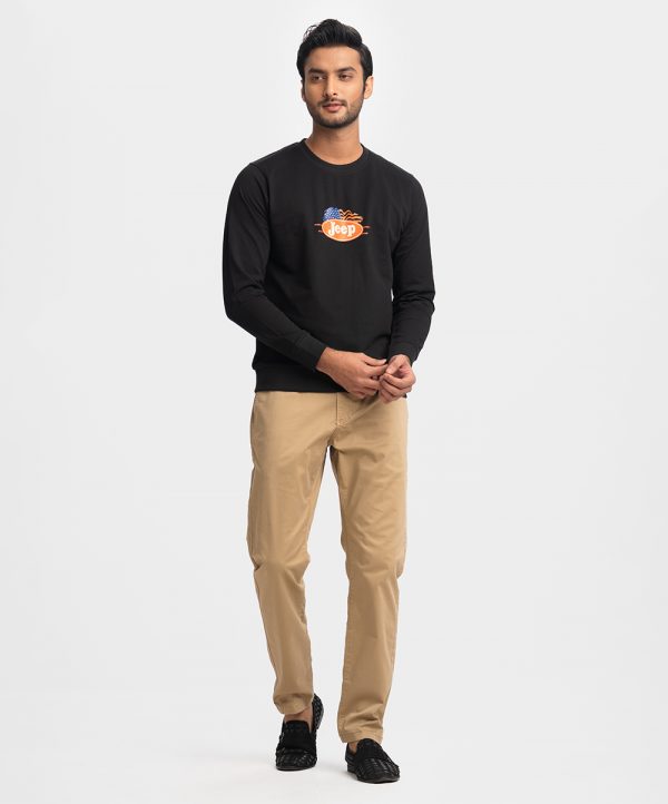 Black Terry Long Sleeve Sweatshirt