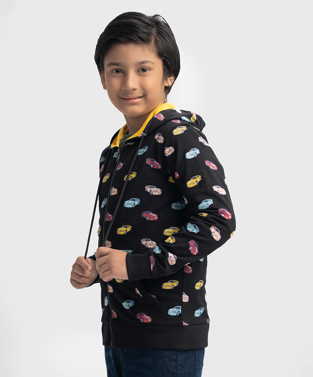 Black Long Sleeve Hoodie Sweatshirt