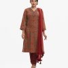 Brown Jacquard Exclusive Salwar Kameez
