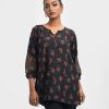 Black Georgette Short Tunic