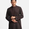 Chocolate Brown Cotton Premium Panjabi