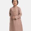 Brown Jacquard Kids Panjabi