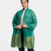 Green Half-silk Dupatta