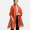 Orange Half-silk Dupatta