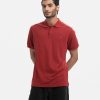 Maroon Cotton Pique Polo
