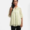 Green Georgette A-line Top
