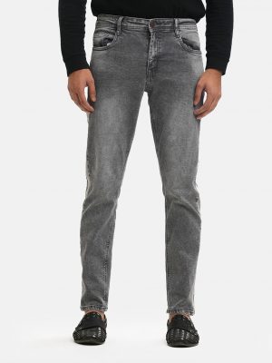Faded Grey Denim Jeans Pants