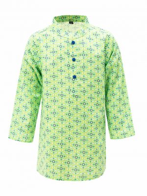 Green Cotton Newborn Panjabi