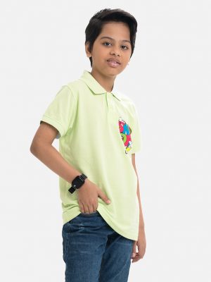 Lime Pique Short Sleeve Polo