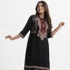 Black Georgette A-line Tunic