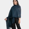 Navy Blue Half-silk Dupatta