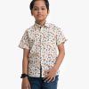 Printed Cotton Short-Sleeve Casual Shirt
