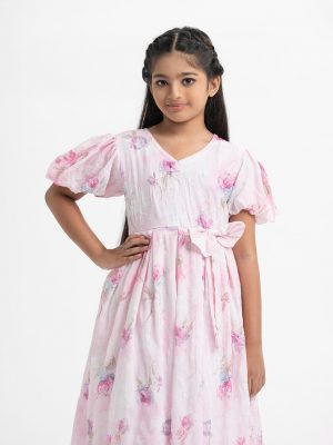 Pink Georgette Fairy Tale Princess Frock