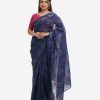 Navy Blue Cotton Saree