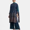 Blue Viscose A-line Salwar Kameez