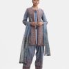Ash Blue Muslin Exclusive Salwar Kameez