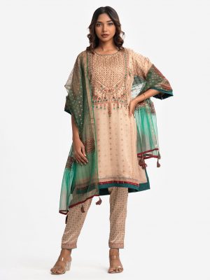 Beige Muslin Exclusive Salwar Kameez