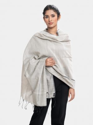 Ash Half-silk Dupatta