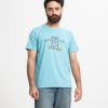 Sky Blue Cotton Short Sleeve T-shirt