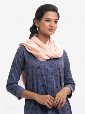 Peach Jacquard Scarf