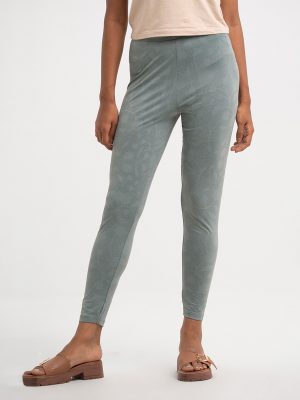 Sea Green Cotton Knit Leggings