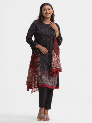 Black Joom Straight Salwar Kameez