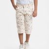 Off-white Twill Three Quarter Pant
