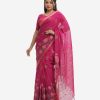 Bright Pink Cotton Karchupi Saree