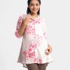 Pink Jacquard A-line Shirt