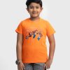 Orange Cotton Short Sleeve T-shirt