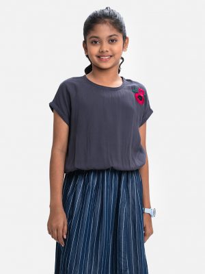 Gray Denim Woven Set